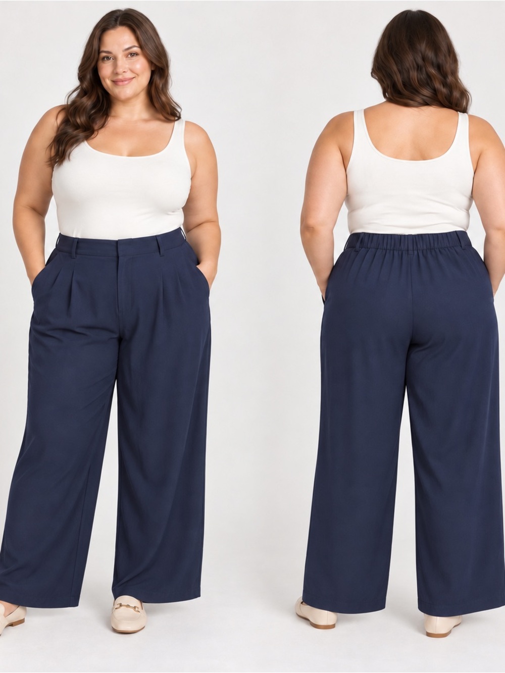 Halara Flex Wide Leg Navy Pants for Women
